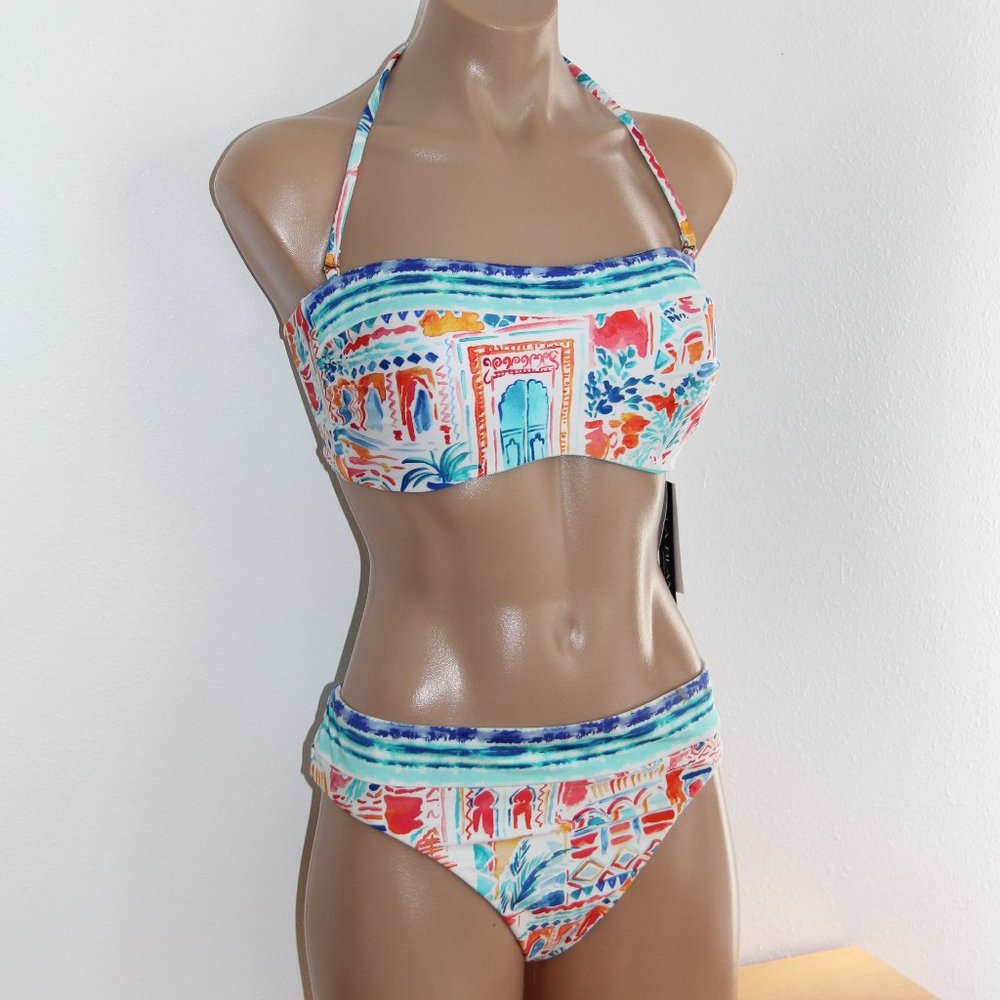 NWT La Blanca Reversible Bikini Set Bandeau Bra - Picture 3 of 4